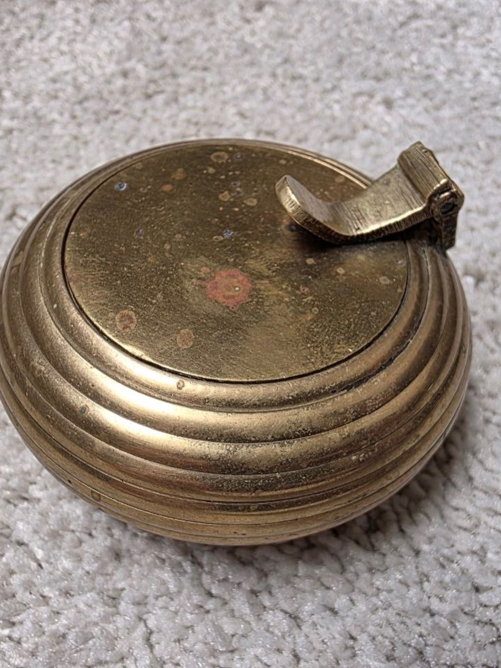 Vintage 1990s Hosley BS 89500 Brass Hinged Votive Candle Holder Made in India